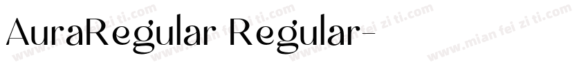 AuraRegular Regular字体转换